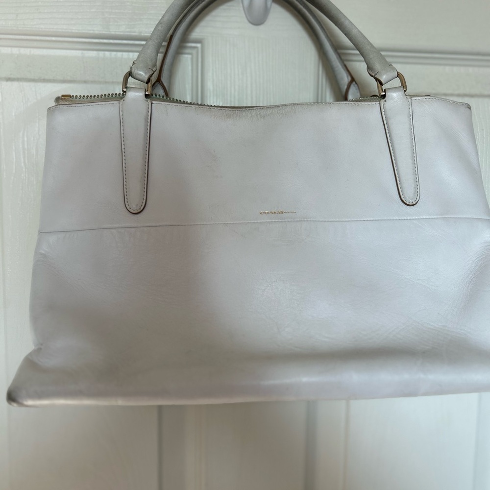 Coach White Satchel Bag